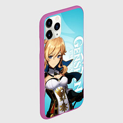Чехол iPhone 11 Pro матовый GENSHIN IMPACT, ДЖИНН, цвет: 3D-фиолетовый — фото 2