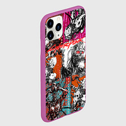 Чехол iPhone 11 Pro матовый Cyberpunk 2077, цвет: 3D-фиолетовый — фото 2