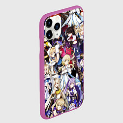 Чехол iPhone 11 Pro матовый GENSHIN IMPACT, цвет: 3D-фиолетовый — фото 2