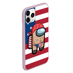 Чехол iPhone 11 Pro матовый Among Us American Boy Z, цвет: 3D-розовый — фото 2