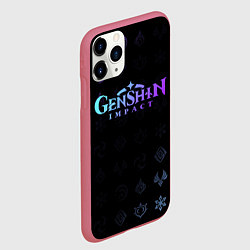 Чехол iPhone 11 Pro матовый GENSHIN IMPACT, цвет: 3D-малиновый — фото 2