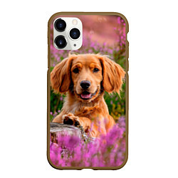Чехол iPhone 11 Pro матовый Dog, цвет: 3D-коричневый