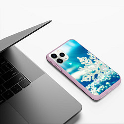 Чехол iPhone 11 Pro матовый Снег, цвет: 3D-розовый — фото 2