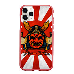 Чехол iPhone 11 Pro матовый Sun samurai, цвет: 3D-красный