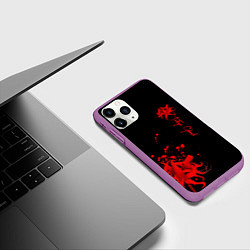 Чехол iPhone 11 Pro матовый Tokyo Ghoul, цвет: 3D-фиолетовый — фото 2