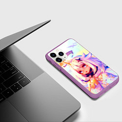 Чехол iPhone 11 Pro матовый GENSHIN IMPACT, цвет: 3D-фиолетовый — фото 2