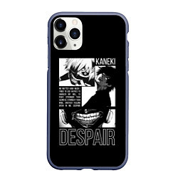 Чехол iPhone 11 Pro матовый Despair, цвет: 3D-серый