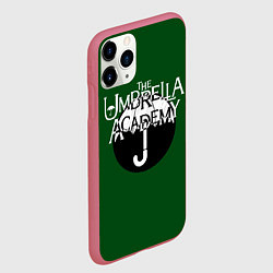 Чехол iPhone 11 Pro матовый Umbrella academy, цвет: 3D-малиновый — фото 2