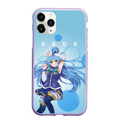 Чехол iPhone 11 Pro матовый Aqua, цвет: 3D-светло-сиреневый