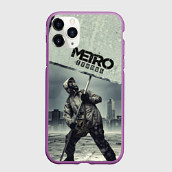 Чехол iPhone 11 Pro матовый Metro Exodus, цвет: 3D-фиолетовый