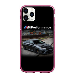 Чехол iPhone 11 Pro матовый BMW Z, цвет: 3D-малиновый