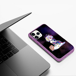 Чехол iPhone 11 Pro матовый Genshin Impact, цвет: 3D-фиолетовый — фото 2