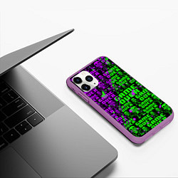 Чехол iPhone 11 Pro матовый UNDERTALE, цвет: 3D-фиолетовый — фото 2