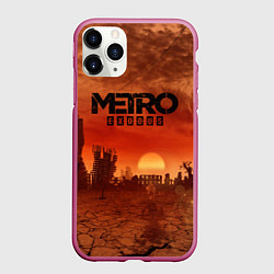 Чехол iPhone 11 Pro матовый Metro Exodus, цвет: 3D-малиновый