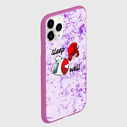 Чехол iPhone 11 Pro матовый Among Us Sleep well Z, цвет: 3D-фиолетовый — фото 2