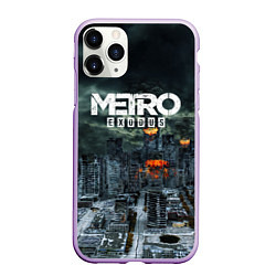 Чехол iPhone 11 Pro матовый Metro Exodus, цвет: 3D-сиреневый