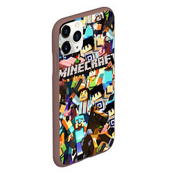 Чехол iPhone 11 Pro матовый MINECRAFT, цвет: 3D-коричневый — фото 2