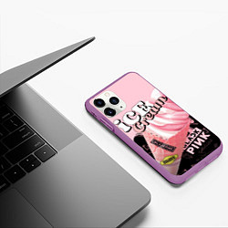 Чехол iPhone 11 Pro матовый BLACKPINK ICE CREAM, цвет: 3D-фиолетовый — фото 2