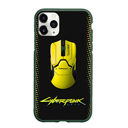Чехол iPhone 11 Pro матовый Cyberpunk 2077, цвет: 3D-темно-зеленый