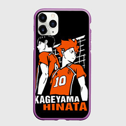 Чехол iPhone 11 Pro матовый Haikyuu Hinata Kageyama, цвет: 3D-фиолетовый