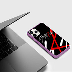 Чехол iPhone 11 Pro матовый STRAY KIDS, цвет: 3D-фиолетовый — фото 2