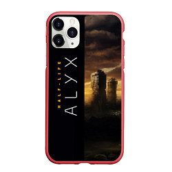 Чехол iPhone 11 Pro матовый Half-Life Alyx, цвет: 3D-красный