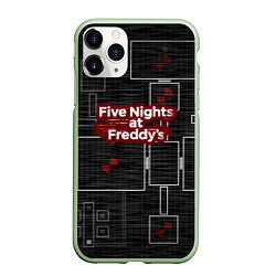 Чехол iPhone 11 Pro матовый Five Nights At Freddy, цвет: 3D-салатовый
