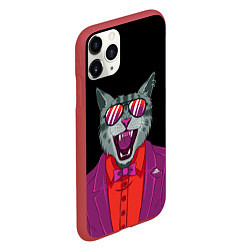 Чехол iPhone 11 Pro матовый Boss Cat, цвет: 3D-красный — фото 2