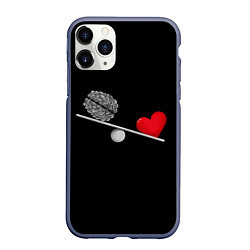 Чехол iPhone 11 Pro матовый Слушай Сердце, цвет: 3D-серый