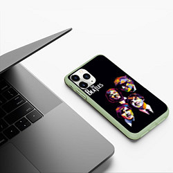 Чехол iPhone 11 Pro матовый The Beatles, цвет: 3D-салатовый — фото 2