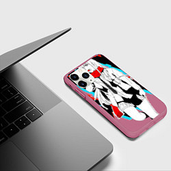 Чехол iPhone 11 Pro матовый Darling in the Franxx, цвет: 3D-малиновый — фото 2