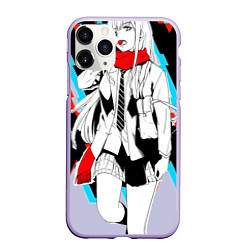 Чехол iPhone 11 Pro матовый Darling in the Franxx, цвет: 3D-светло-сиреневый