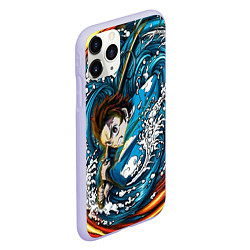 Чехол iPhone 11 Pro матовый Танджиро Камадо Клинок демонов, цвет: 3D-светло-сиреневый — фото 2