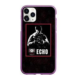 Чехол iPhone 11 Pro матовый Echo, цвет: 3D-фиолетовый