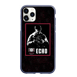 Чехол iPhone 11 Pro матовый Echo, цвет: 3D-серый