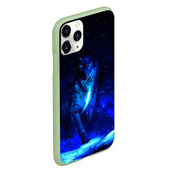 Чехол iPhone 11 Pro матовый Dark Wolf, цвет: 3D-салатовый — фото 2