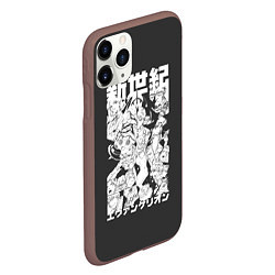 Чехол iPhone 11 Pro матовый Евангилион, цвет: 3D-коричневый — фото 2