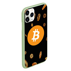 Чехол iPhone 11 Pro матовый BITCOIN, цвет: 3D-салатовый — фото 2