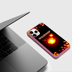 Чехол iPhone 11 Pro матовый Владимир, цвет: 3D-малиновый — фото 2