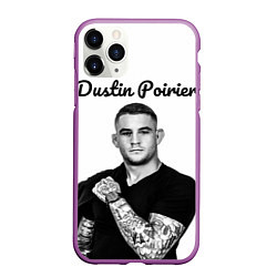 Чехол iPhone 11 Pro матовый Dustin Poirier, цвет: 3D-фиолетовый