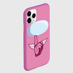Чехол iPhone 11 Pro матовый AMONG US PINK IMPOSTOR, цвет: 3D-фиолетовый — фото 2