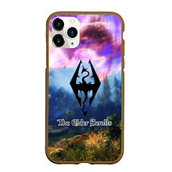 Чехол iPhone 11 Pro матовый The Elder Scrolls, цвет: 3D-коричневый