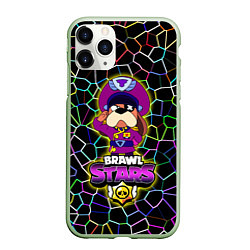 Чехол iPhone 11 Pro матовый Brawl StarsColonel Ruffs, цвет: 3D-салатовый