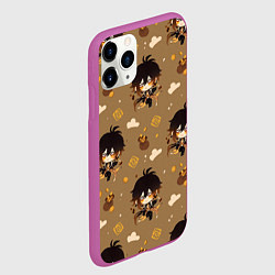 Чехол iPhone 11 Pro матовый Чиби Чжун Ли, цвет: 3D-фиолетовый — фото 2