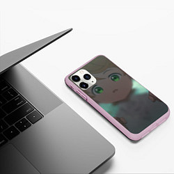Чехол iPhone 11 Pro матовый Эмма размытие так и задумано, цвет: 3D-розовый — фото 2
