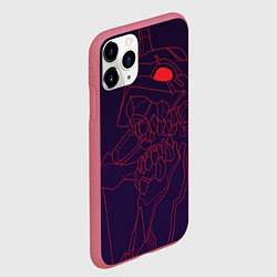 Чехол iPhone 11 Pro матовый Евангилион, цвет: 3D-малиновый — фото 2