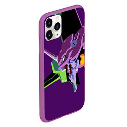 Чехол iPhone 11 Pro матовый Евангилион, цвет: 3D-фиолетовый — фото 2