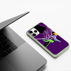 Чехол iPhone 11 Pro матовый Евангилион, цвет: 3D-салатовый — фото 2