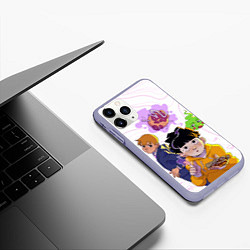 Чехол iPhone 11 Pro матовый Моб Психо 100, цвет: 3D-светло-сиреневый — фото 2