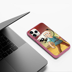Чехол iPhone 11 Pro матовый Разочарование, цвет: 3D-малиновый — фото 2